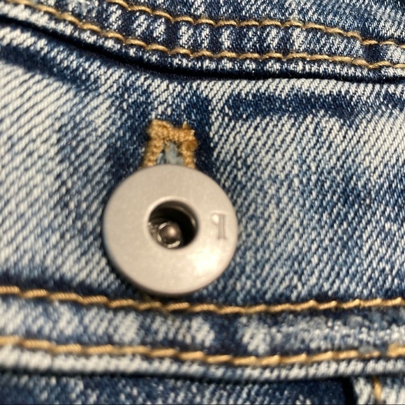 PILCRO & THE LETTERPRESS Sz S Denim Trucker Jacket with Gingham Embroidered - Picture 7 of 10